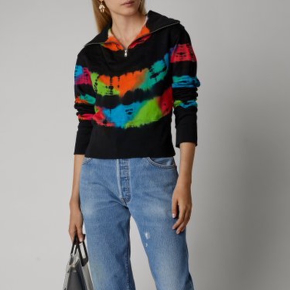 Cotton Citizen Sweaters - Cotton Citizen Milan Tie-Dye Cotton-Terry Jacket S